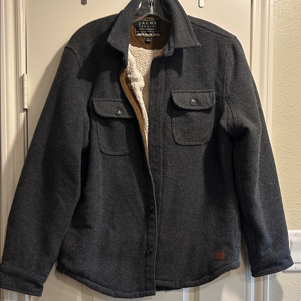 JACHS Men's Charcoal Shirt Jacket